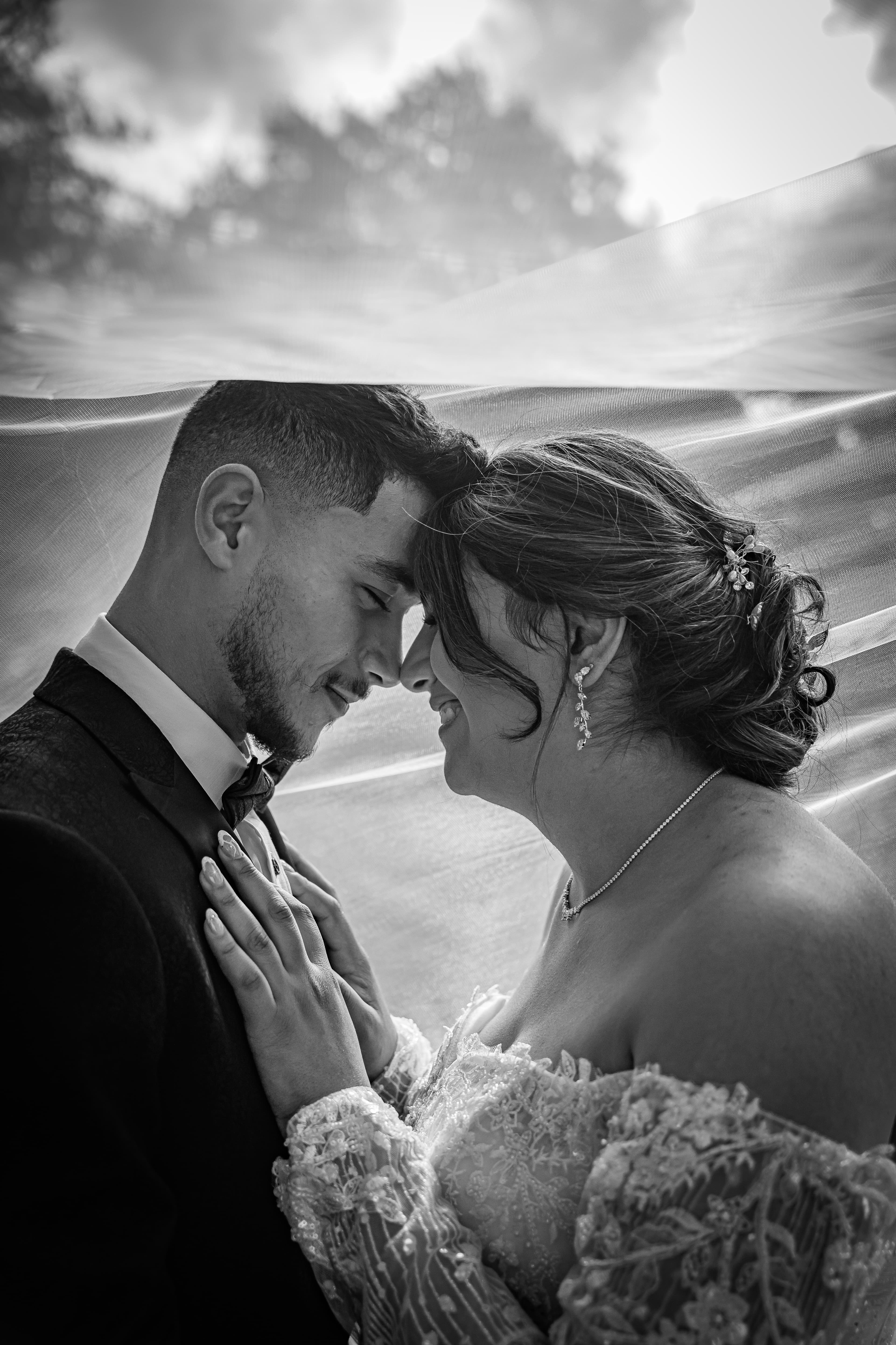 A tender moment under the veil